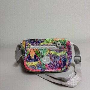 Kipling Dee Crossbody Purse Multicolor Island Hop Tropical Adjustable Strap